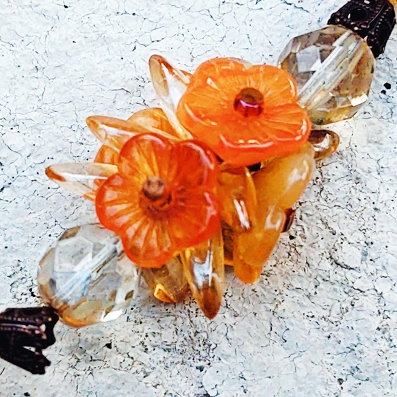 VTG Glass & Crystal Aurora Borealis Necklace - Picture 2 of 8